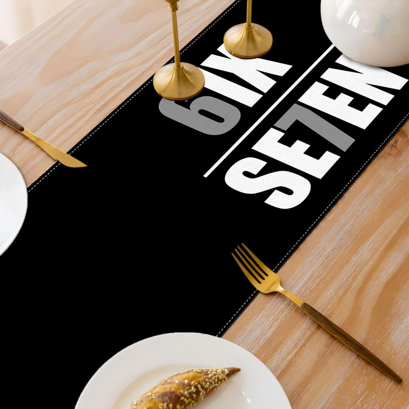 Heyfary Funny 6 7 Birhday Table Runner Six Seven I