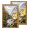 iRahmen 12x18 Frame Set of 2 with Plexiglass, Rustic Brown