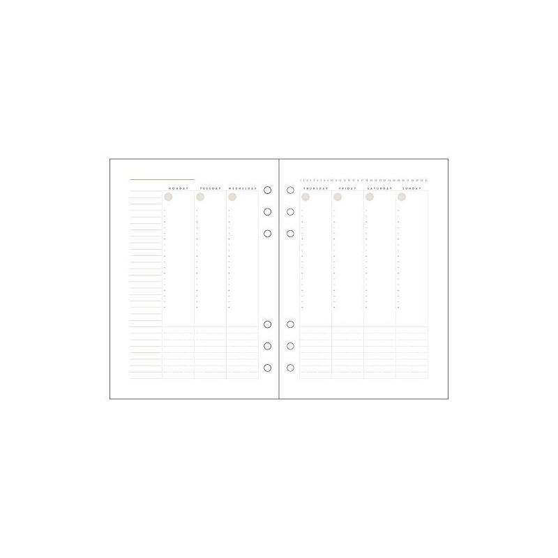 Marks ODR-RFL06-V Personal Organizer, A5 Full Size, Refill, No Date