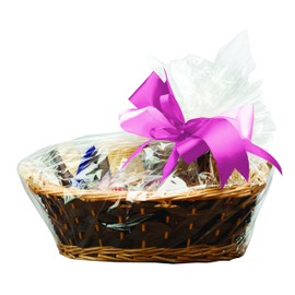 Anniversary House 6 pieces Clear BOPP Cellophane Gift Basket Bags, 41 x 46 CM, Including Twist Ties, M549