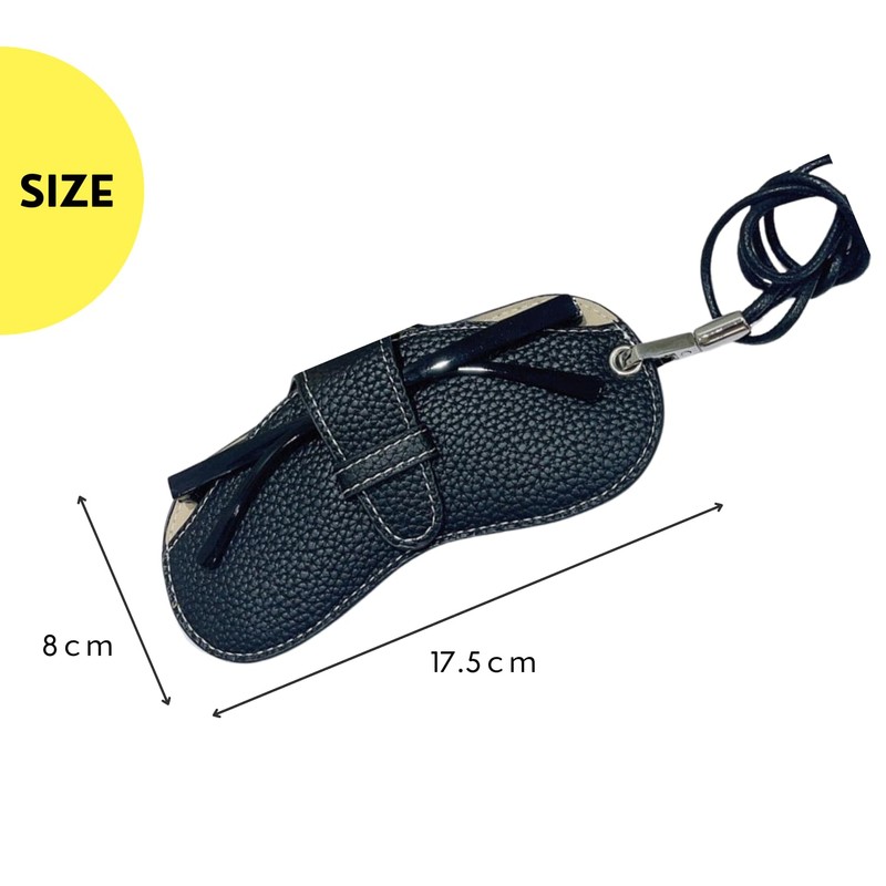 NYANDELMO Slim Thin Soft Lightweight Compact Minimalist Glasses Case, Black