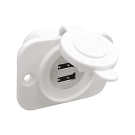 Osculati Double USB socket white rear nut + panel