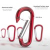 sprookber 3" Aluminum Carabiner D Ring, Caribeener Clips, Spring Snap