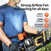 Doublepow Waist Fan,10000mAh Battery Operated Reachargeable Portable Personal Fans,10 Speeds,Strong
