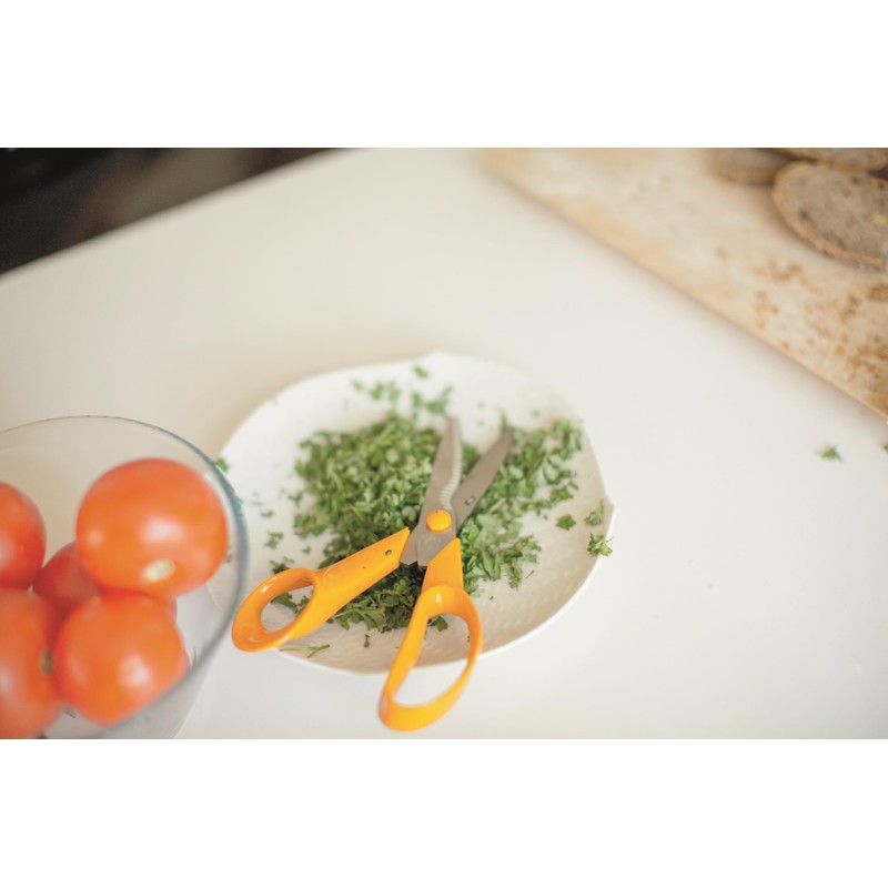 Fiskars Kitchen Scissors, Total Length: 18 cm, Steel/Synthetic Material, Classic,