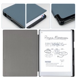 Aippdo Case for Remarkable Paper Pro Tablet 11.8" (Released in 2024), Hard Back Shell Protective Book Folio Cover with Built-in Pen Holder, with Auto Sleep/Wake Function.
