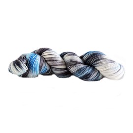 Sock Wool Superfine Hand-Dyed 75% Virgin Wool / 25% Polyamide Australian Virgin Wool 22 Micron 100 g Approx. 400 m Black Blue