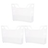 OMISTAR 3 Pcs Clear Plastic Pantry Storage Organizer Bins, 13.4