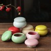 Beaupretty 3pcs Empty Ceramic Lip Balm Rouge Pot Jars with
