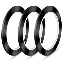 3 Rolls Black Whiteboard Tape, Precision Grid & Table Layout Tape, 3mm x 66m Whiteboard Grid Marking Tape, Thin Black Tape, Versatile White Board Tape