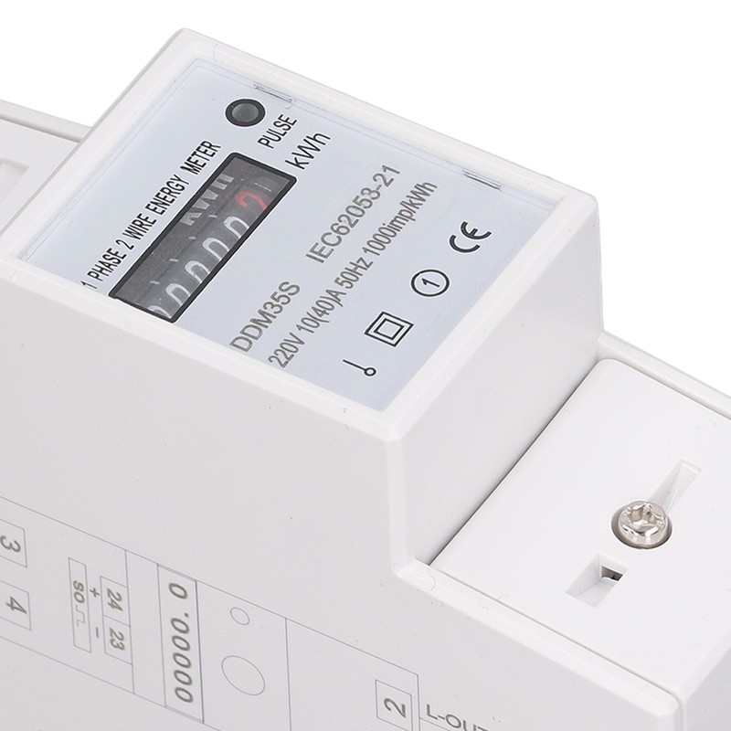 Single Phase Energy Meter Tester Digital Din Rail Electricity Monitor