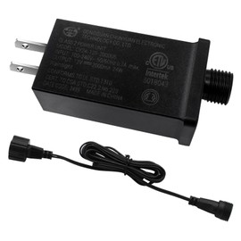 12V 2A LED Controller with Extension Cord, 24W Class 2 Power Supply Ip44 Low Voltage Transformer ，Replacement Model JT-DC120V1000-F for Christmas String Light Inflatable Decorations (12V 2A 1PCS)