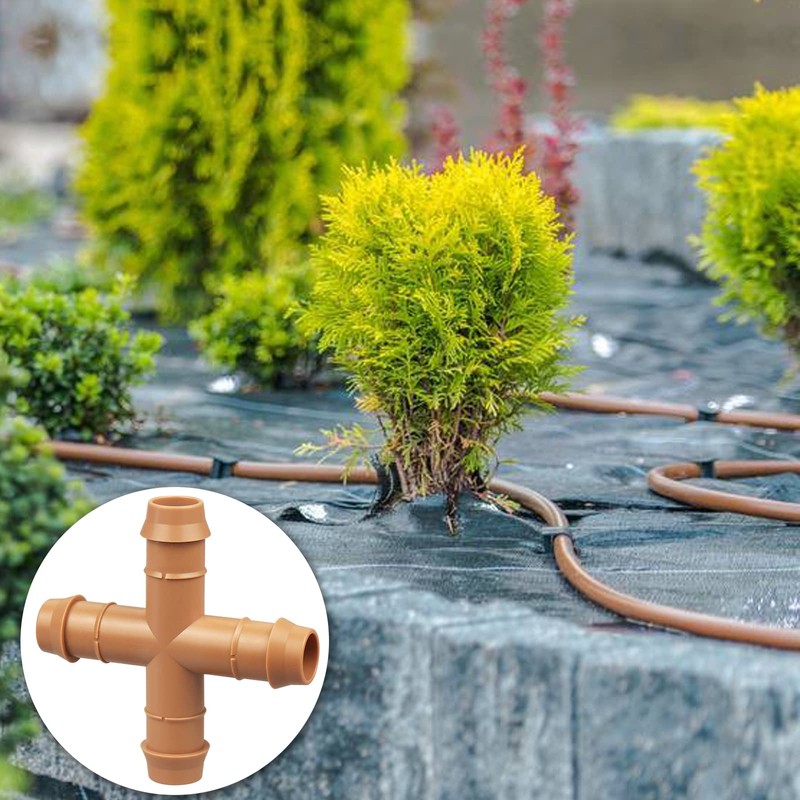 Jayee Drip Irrigation Fittings Kit for 1/2" Tubing, 18 Pieces