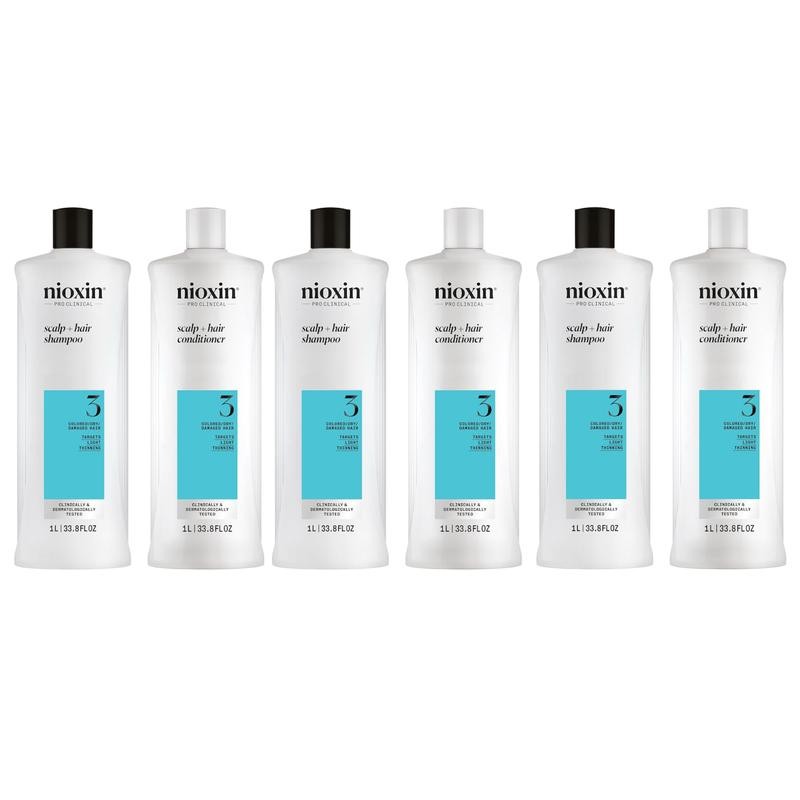 NIOXIN System 3 Cleanser 33.8oz & Scalp Therapy 33.8oz Duo