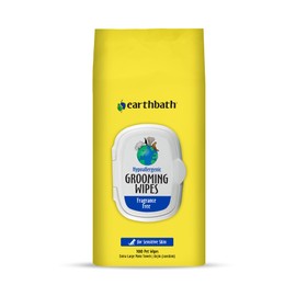 earthbath Dog Grooming Wipes - Dog Wipes for Paws and Butt, Pet Wipes for Dogs & Cats, Helps Itchy & Dry Skin -Fragrance Free, 100 Count (1 Pack)