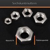 170 Piece Hex Nut Assortment M3 M4 M5 M6 M8