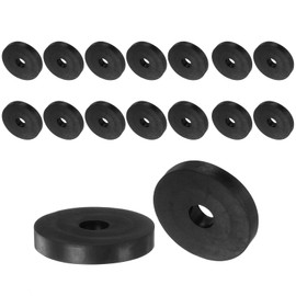 QUARKZMAN Pack of 16 Rubber Spacers 1-1/2 Inch AD 3/8 Inch ID 1/4 Inch Height Round Vibration Damper Rubber Bushing Eyelets Thick Rubber Washers for Home Car Accessories