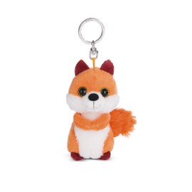 NICI 49202 Coleen Squirrel Cuddly Keyring 10 cm Orange Sustainable Companion Cuddly Toy Pendant with Key Ring for Lanyard, Key Ring and Key Holder