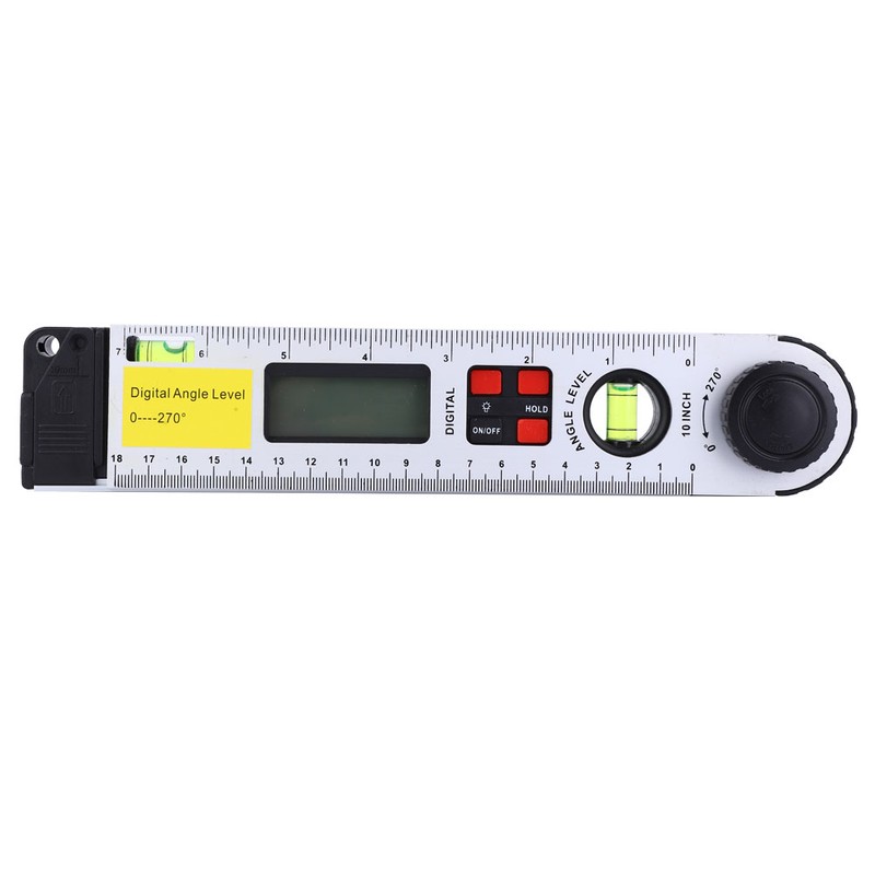 0~270° Digital Infrared Protractor Electronic Level Inclinometer Angle Ruler 250mm