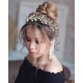 Jorsnovs Fashion Bridal Headpieces for Wedding Bride Hair Accessories Cubic Zirconia Headbands for Women CZ Birthday Gifts