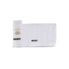 Crafty Cloth - Paños de exfoliación, color beige, paquete de 4, tiene un lado suave y un lado exfoliante, color beige (blanco, bordado)