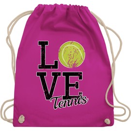 Shirtracer - Gym Bag Backpack - Tennis Player Gift - Love Tennis, 3 Fuchsia
