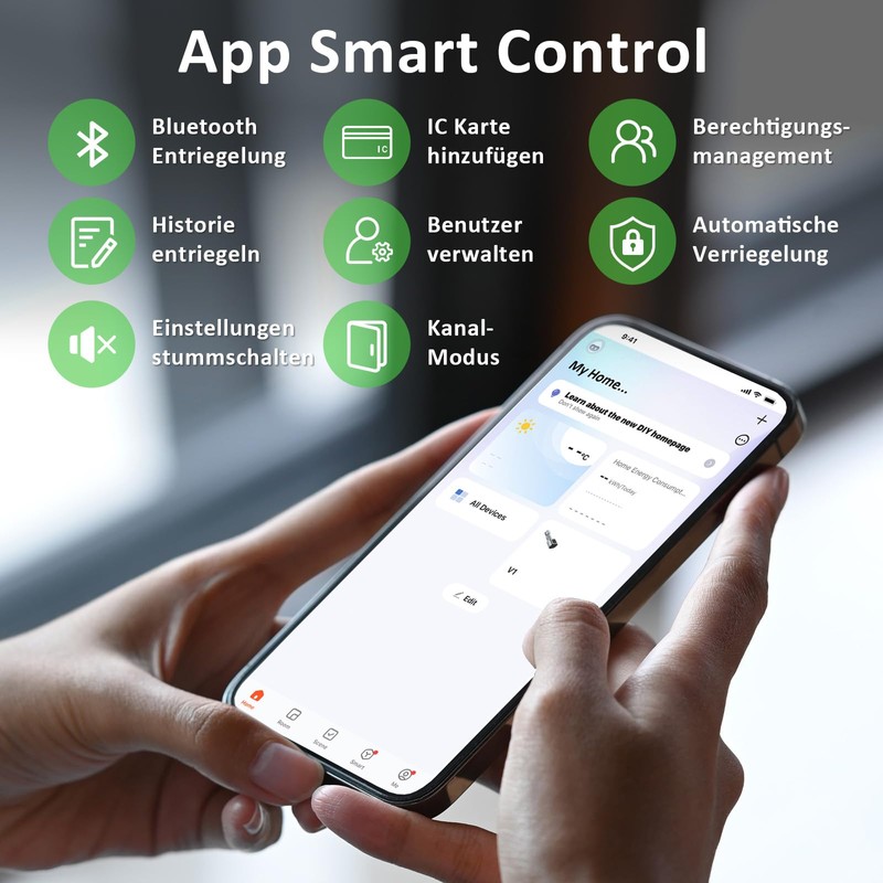 FITNATE Fingerprint Smart Lock, Electronic Door Lock, Front Door Lock,
