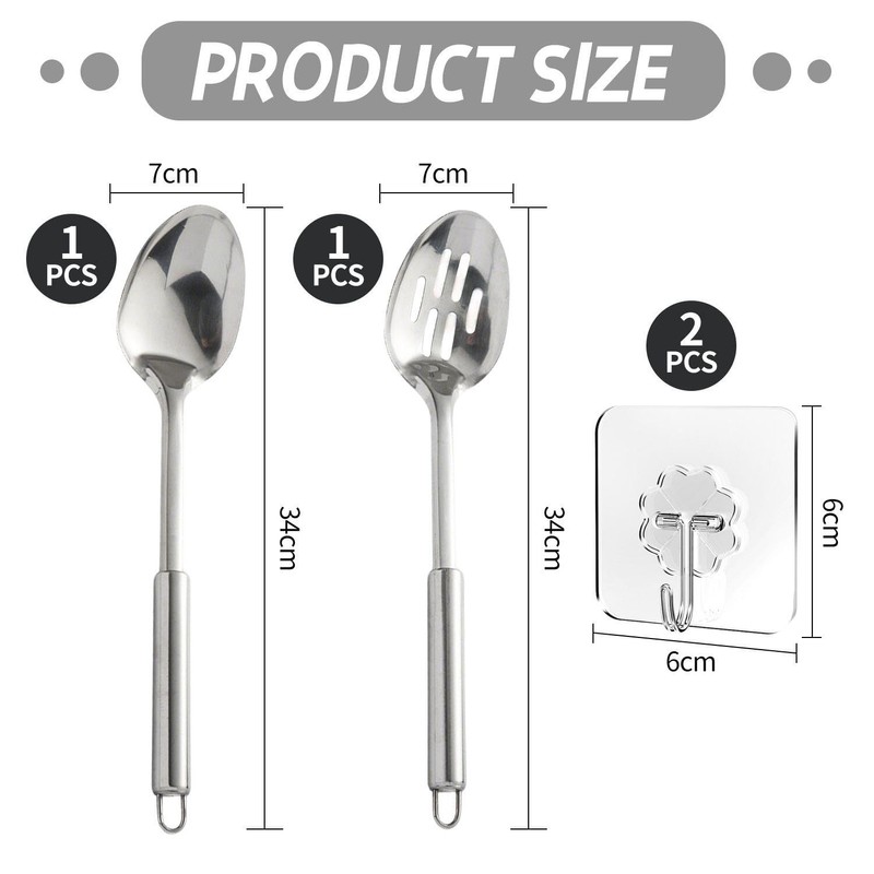 1 Piece Spoon and 1 Piece Colander, with 2 Piece