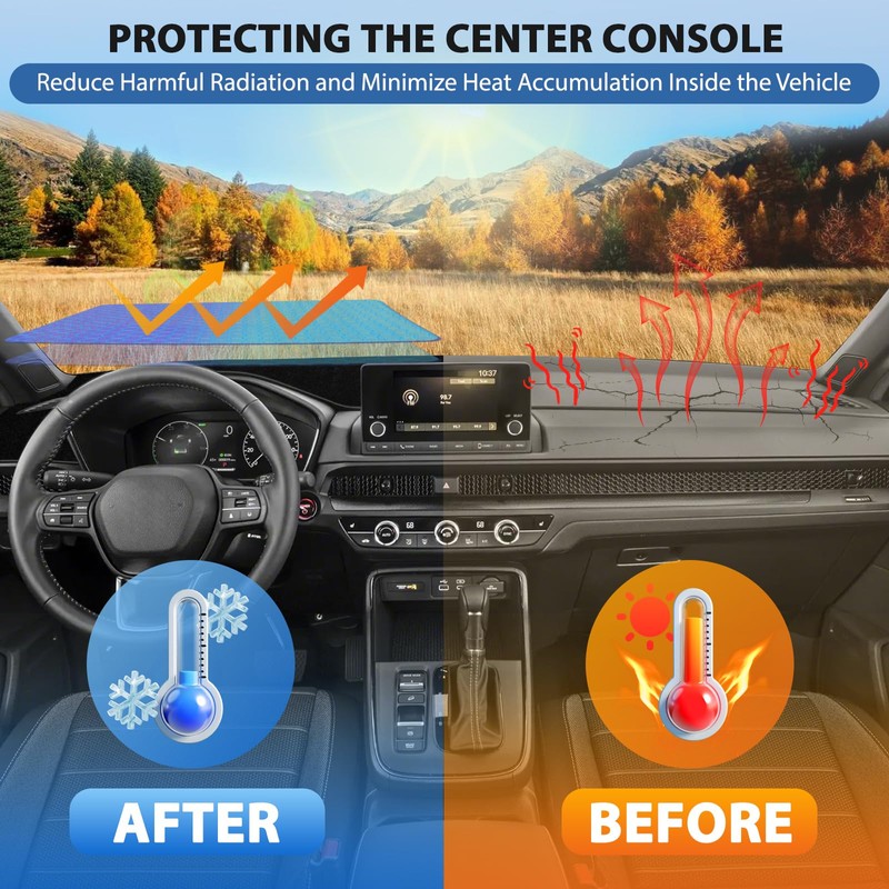 FETUSI Dashboard Cover Mat Compatible with Honda Accord 2013-2017 (LX,