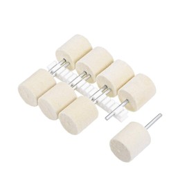 uxcell 20mm Wool Felt Mounted Points Cylinder Polishing Bits Burrs Buffing Wheels with 1/8" Shank 8 Pcs