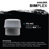Halder 3723040 Rubber/TPE-Mid Soft-Face Mallet with Reinforced Cast Steel Housing,