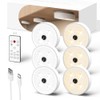 EZVALO Puck Lights Under Cabinet Lights Pack of 6