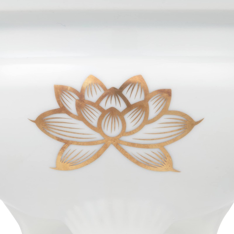 CATEGORY: Buddhist Ritual Implements God Hardware 仏壇 White Gold Lotus