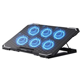 ICE COOREL Almohadilla de enfriamiento para laptop con 6 ventiladores de refrigeración, almohadilla de enfriamiento para ventilador de laptop de 13 a 