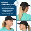 TrailHeads Women's Quick Dry Reflective Race Day Running Hat, Black