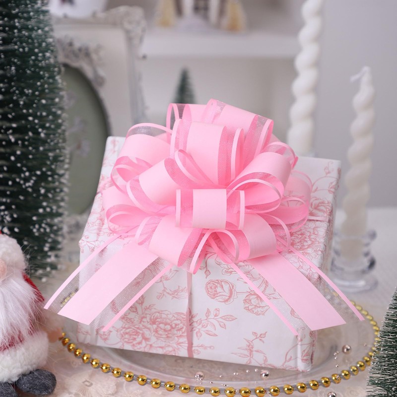 FORBINBO 6Pcs 6inch Pull Bow Gift Wrapping,Pull Bow For Gift