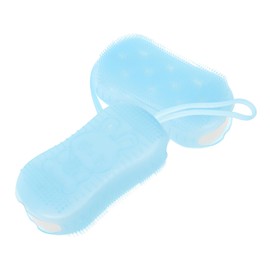 PACKOVE 2Pcs Silicone Bath Body Scrubber and Face Cleansing Brush with Hooks Soft Exfoliating Facial Sponges for Gentle Skin Massage and Deep Cleaning Random Color