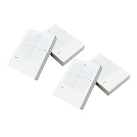 DOITOOL 4-Piece XY Coordinate Graph Paper Notebooks for Math Exercises Sturdy Math Drawing Sheets for Classroom Use for Students and Teachers