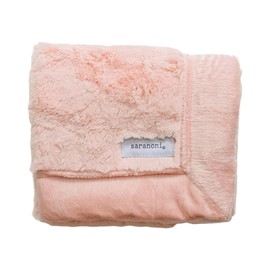 SARANONI Security Blankets for Babies Super Soft Boutique Quality Lush Luxury Baby Blanket (Mini 15" x 20", Peach Blush)