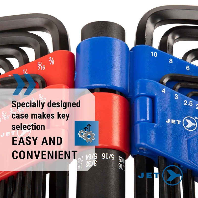 JET SAE & Metric Ball Nose Hex Key Set -