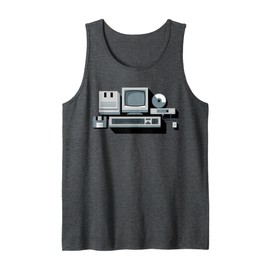 Vintage Tech Icons Retro IT Hardware and Gadgets Tank Top
