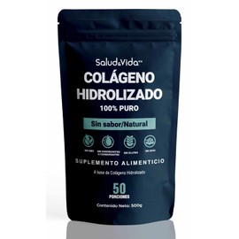 Salud Vida Colágeno Hidrolizado 100 Puro Por Porción Apoyo Nutricional Bienestar Diario 500 Gramos Rinde Días
