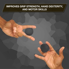 THERABAND Hand Exerciser, Ball For Hand, Wrist, Finger, Forearm, Grip Strengthening & Therapy, Squeeze Ball to Increase Hand Flexibility & Relieve Joint Pain, Black, Extra Firm