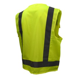 Radians SV7G4X Class 2 Safety Vest Green 4XL Solid Front Mesh Back Surveyor Hi-V