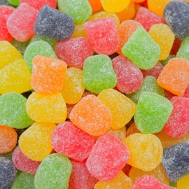 Gum Drops Jelly Candy | 3 Pound Bag | Assorted Fruit Flavors | Nostalgic Christmas Candy | Strawberry, Orange, Grape, Lime, Pineapple | Old Fashioned Jellies