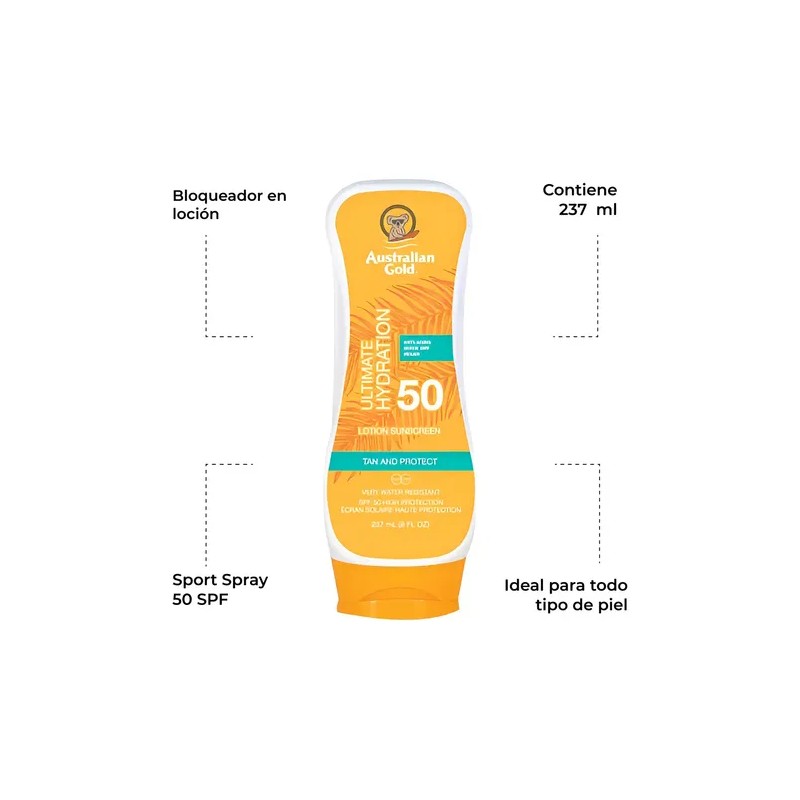 Bloqueador Australian Gold Protector Solar Fps 50 Loción