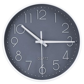 Sprifityy Round Wall Clock, 20 cm Wall Clock, Modern Without Ticking Noise, Quartz Decorative Clocks, High Accuracy Wall Clock, Easy to Read, for Office, Kitchen, Living Room, Children's Room, School