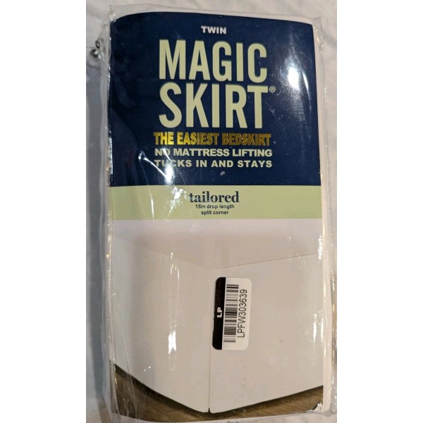 Magic Skirt WHITE MAGIC SKIRT-Twin Size - The Easiest Bedskirt-SPIKT