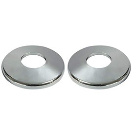 Aqua Select Escutcheon Plate Set for Inground Swimming Pool Or Spa Hand Rail | Inground Pool Plastic Plates for Pool Ladder | Corrosion Resistant | Chrome Colored Plastic | Set of 2