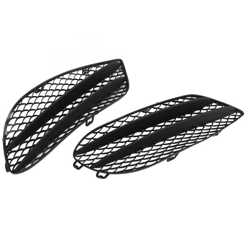 1 Pair Front Bumper Fog Light Grille Black Replacement For